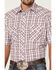 Image #3 - Roper Men's Classic Plaid Short Sleeve Pearl Snap Western Shirt , White, hi-res