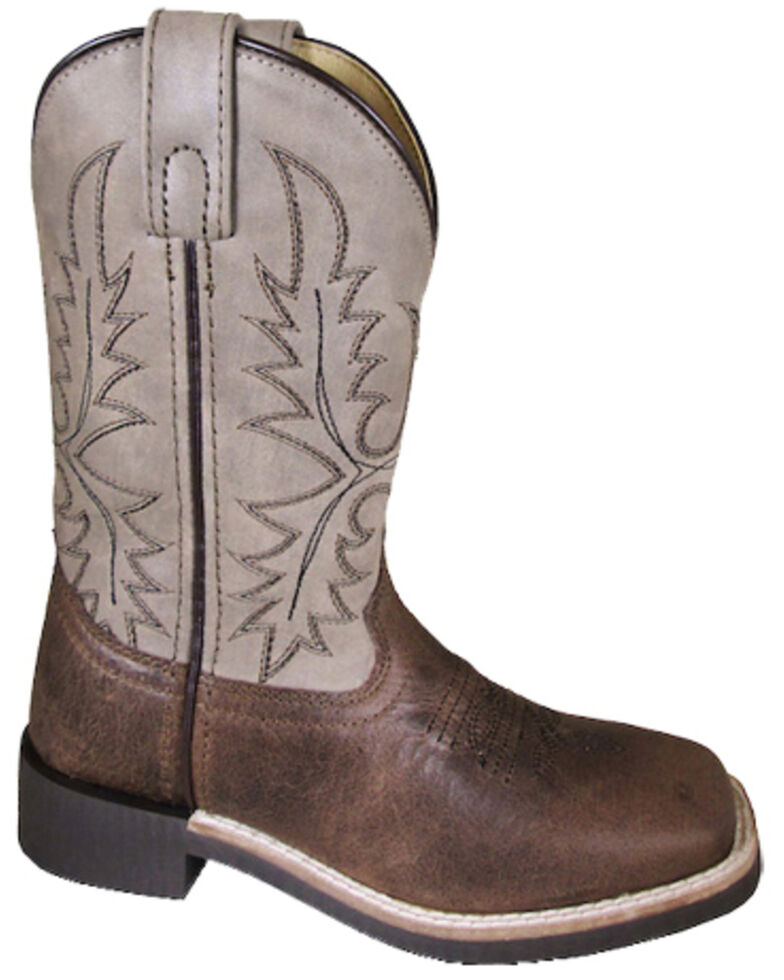 Smoky Mountain Youth Boys' Bowie Western Boots - Square Toe, Brown, hi-res