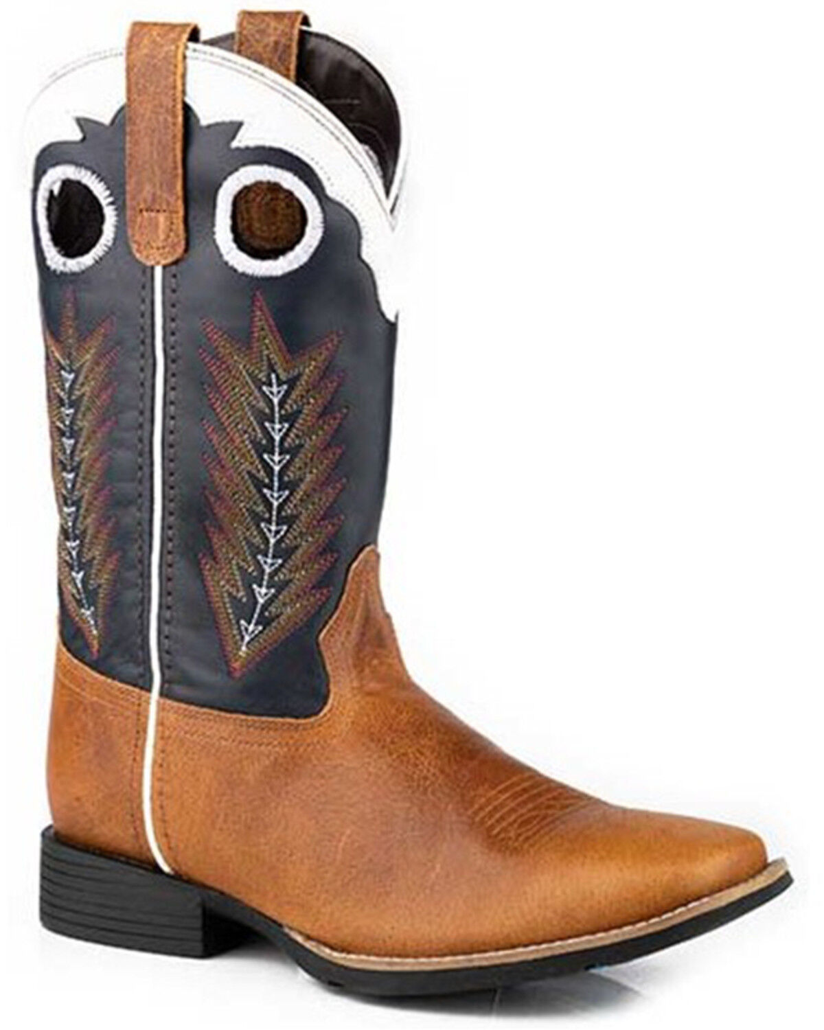 Image #1 - Roper Men's James Western Boots - Square Toe, Blue, hi-res