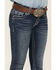 Shyanne Little Girls' Dark Wash Horse Embroidered Bootcut Jeans - Sizes 4-6, Blue, hi-res