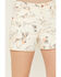 Image #2 - Wrangler Women's High Rise Sundown Printed Cowboy Stretch Denim Shorts, White, hi-res
