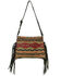Image #2 - American West Women's Southwestern Tapestry Fringe Shoulder Bag, Red, hi-res