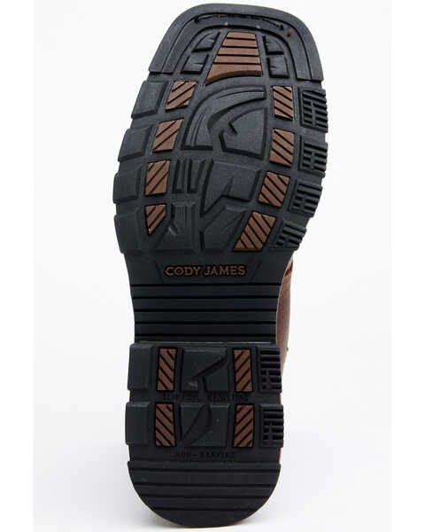 Image #7 - Cody James Men's 10" Disruptor Western Work Boots - Soft Toe, Brown, hi-res