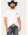 Image #2 - Bucking Chutes Men's Quality Short Sleeve Graphic T-Shirt, White, hi-res