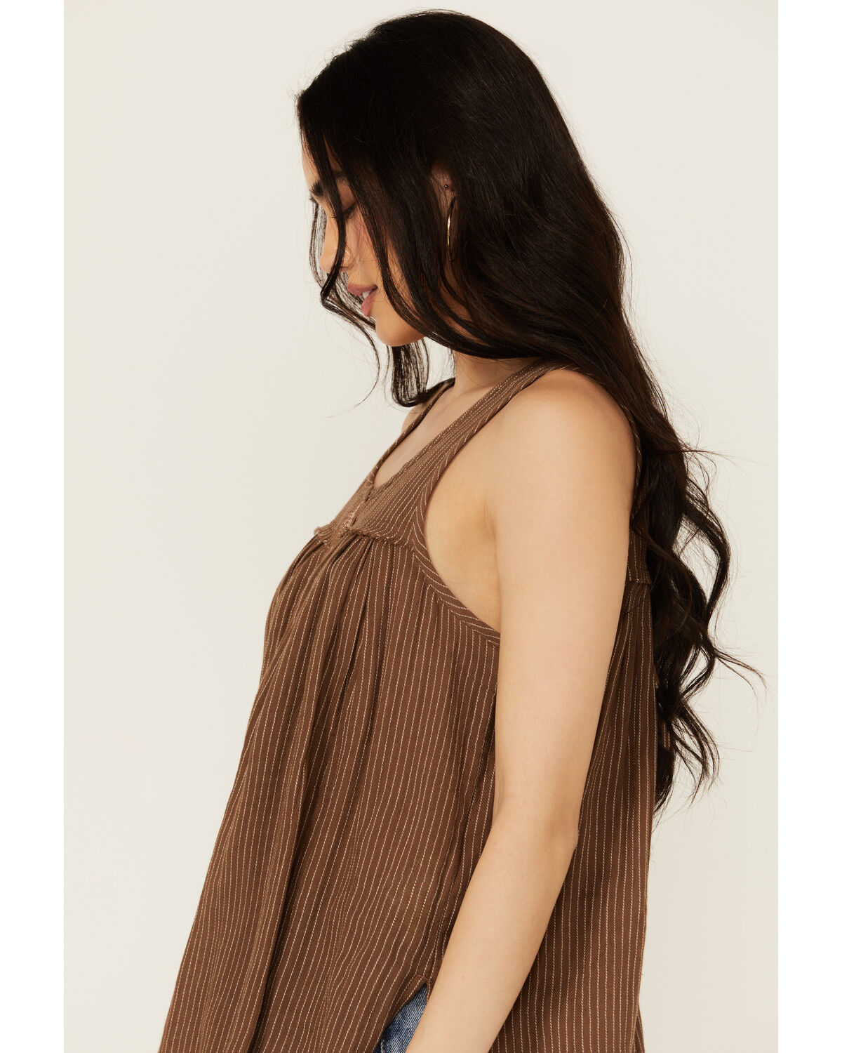Image #2 - Cleo + Wolf Women's Betty Striped Print Tank Top, Sage, hi-res