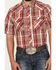 Image #3 - Kimes Ranch Men's Wabasa Plaid Print Short Sleeve Pearl Snap Performance Western Shirt, Red, hi-res
