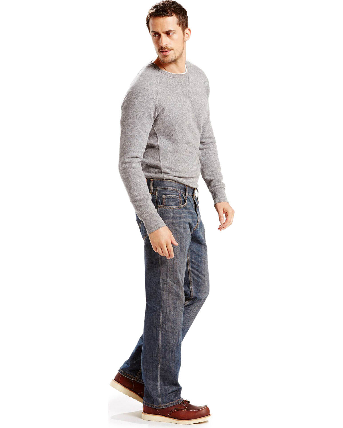 Image #6 - Levi's Men's 559 Range Relaxed Straight Leg Jeans, Blue, hi-res