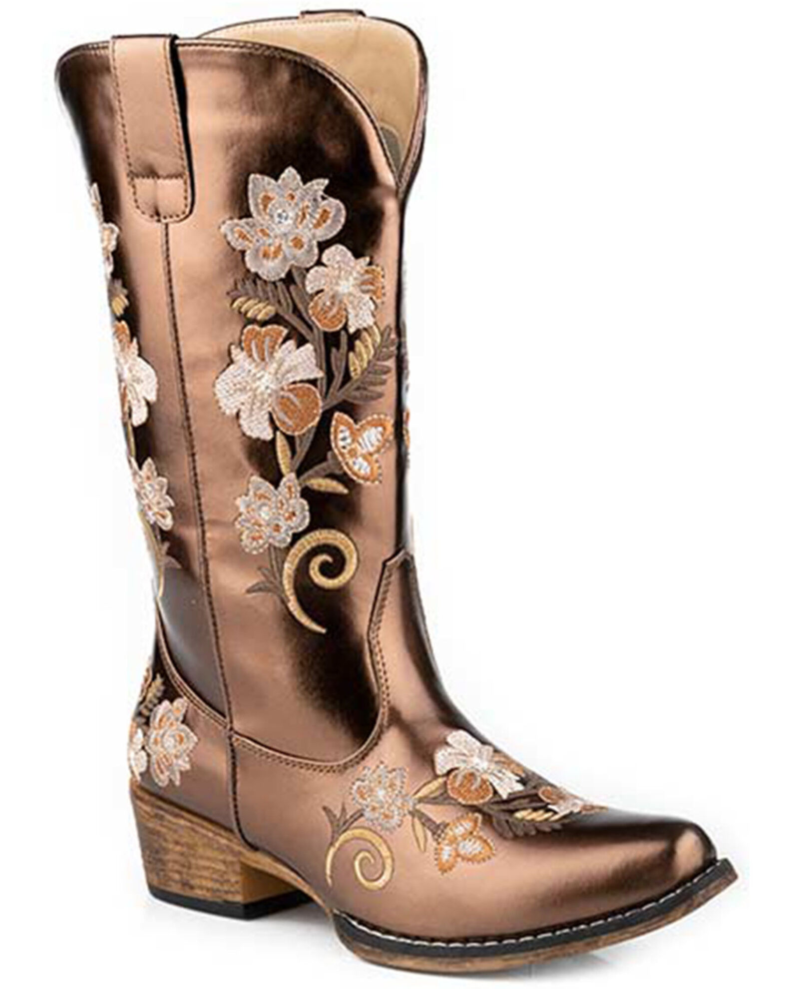 Floral embroidered cowboy boots shop