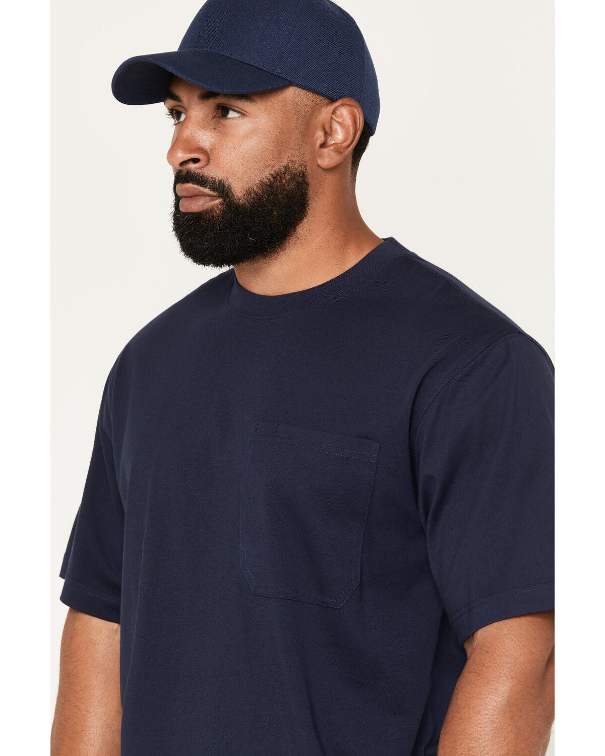 Image #3 - Hawx Men's Backbone Short Sleeve Graphic Pocket Work T-Shirt, Navy, hi-res