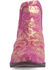 Image #3 - Circle G Women's Western Booties - Snip Toe, Pink, hi-res
