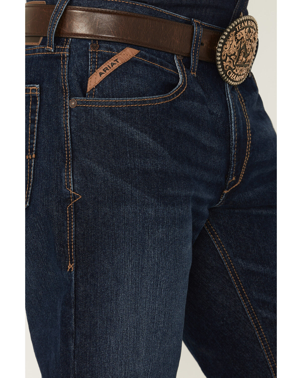 Image #2 - Ariat Men's M4 Sullivan Murphy Dark Wash Relaxed Bootcut Stretch Denim Jeans - Big, Dark Wash, hi-res
