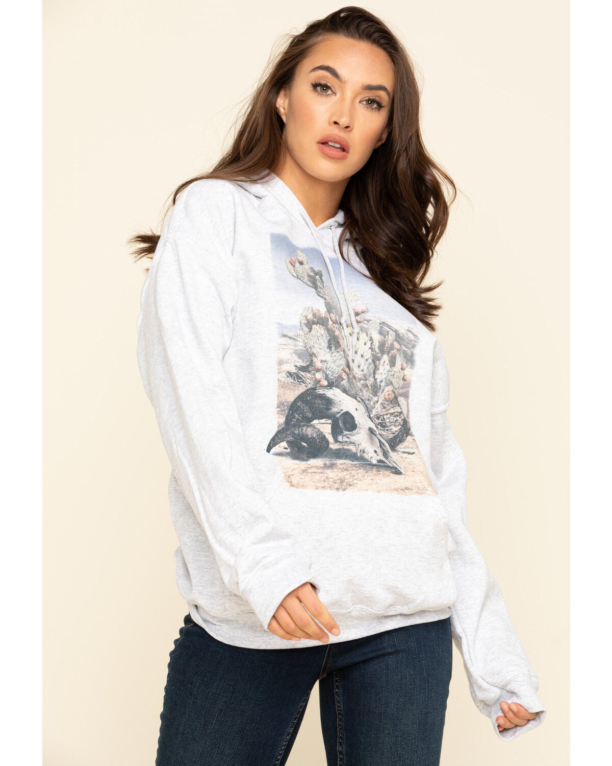 Image #1 - Cowgirl Tuff Women's Desert Scene Hoodie, , hi-res