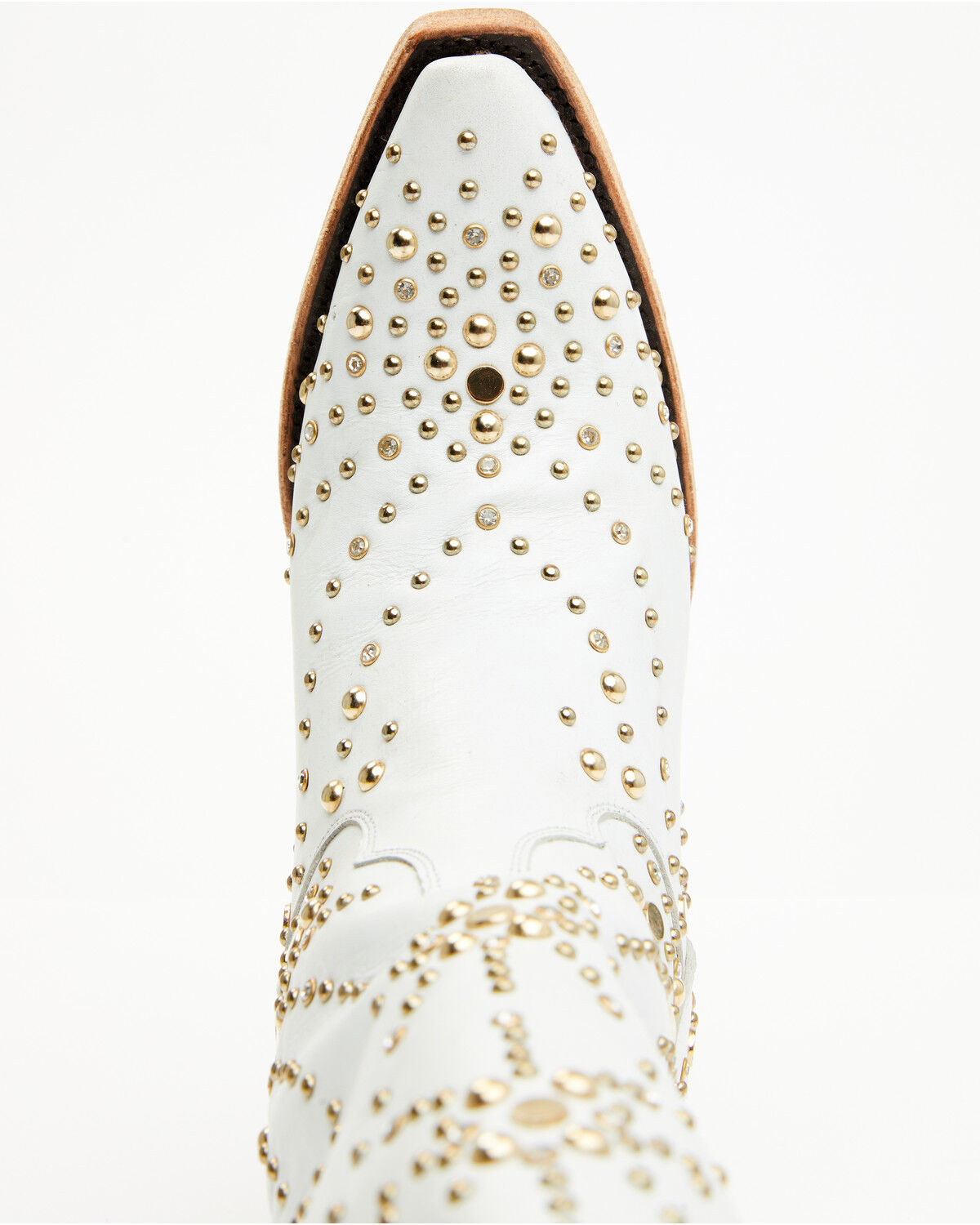Image #6 - Boot Barn X Lane Women's Exclusive Sparks Fly Satin Pearl Western Bridal Boots - Snip Toe, White, hi-res
