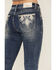 Image #2 - Grace in LA Women's Medium Wash Diamond Embroidered Mid Rise Bootcut Stretch Denim Jeans, Medium Wash, hi-res