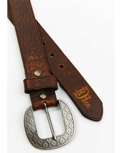 Image #2 - Red Dirt Hat Co. Men's Bison Leather Belt, Brown, hi-res