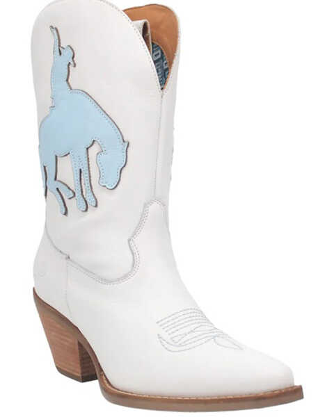Dingo Women's Let Er' Buck Western Boots - Medium Toe, White, hi-res