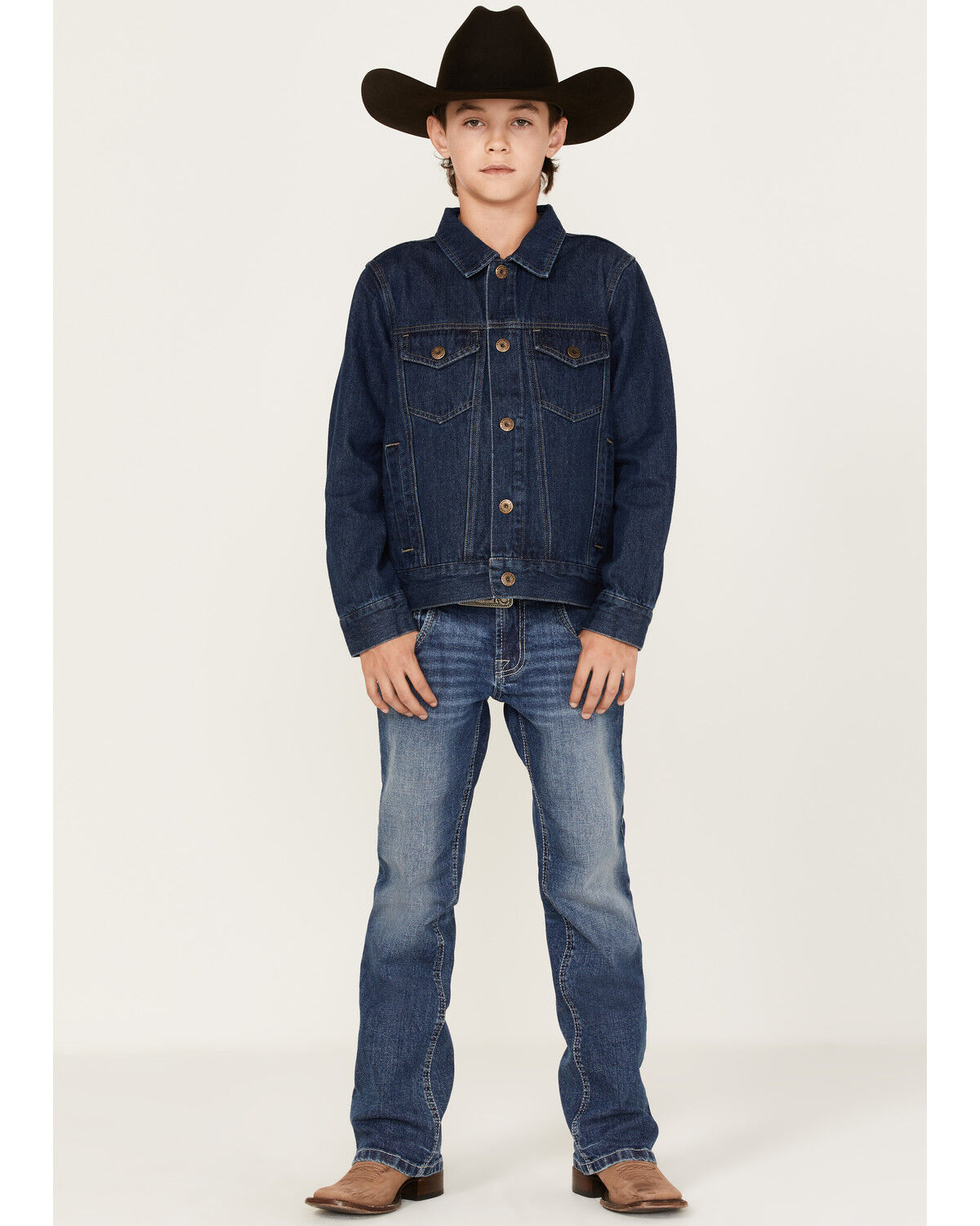 Image #2 - Cody James Boys' Coasting Medium Wash Unlined Denim Jacket, Medium Wash, hi-res