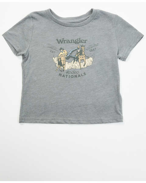 Wrangler Toddler Boys' Rodeo Nationals Short Sleeve Graphic T-Shirt , Grey, hi-res