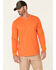 Image #1 - Hawx Men's Solid Orange Forge Long Sleeve Work Pocket T-Shirt - Tall , Orange, hi-res