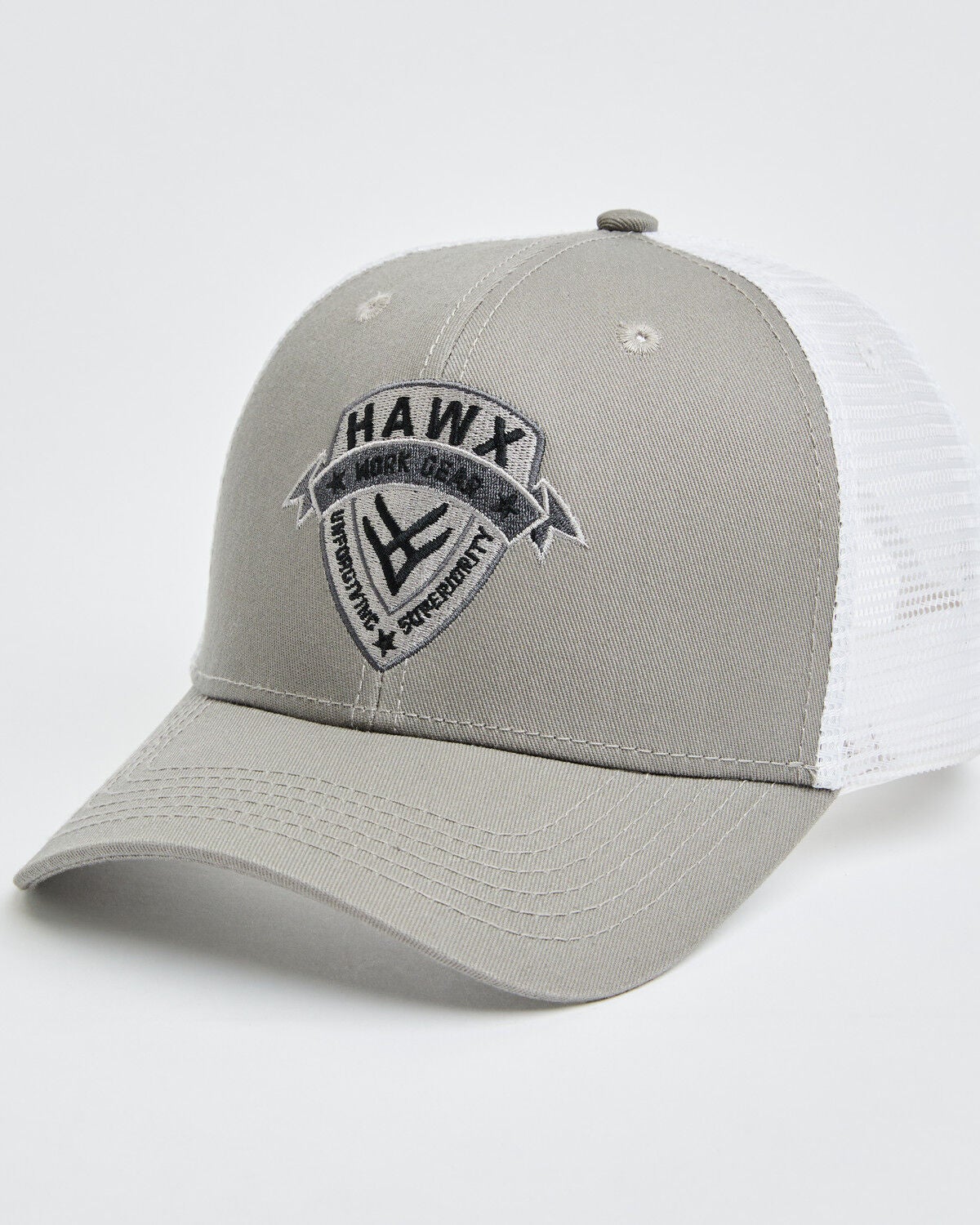 Hawx Men's Ribbon Logo Shield Patch Ball Cap, Grey, hi-res