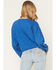 Image #4 - Gameday Women's University of Florida Split Long Sleeve Cropped Graphic Tee, Royal Blue, hi-res