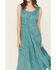 Image #3 - Scully Women's Lace-Up Jacquard Midi Dress, Teal, hi-res
