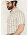 Image #2 - RANK 45® Men's Lone Star Southwestern Short Sleeve Button-Down Stretch Western Shirt, Tan, hi-res