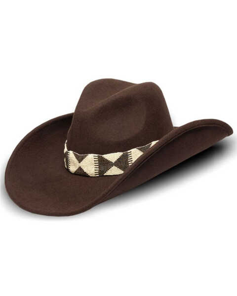 Image #2 - Nikki Beach Women's Bonsoa Wool Cowboy Hat , Brown, hi-res