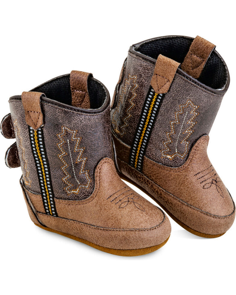 Old West Infant Boys' Brown Poppet Boots - Round Toe , Tan, hi-res