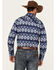 Image #4 - Rock & Roll Denim Men's Southwestern Print Long Sleeve Pearl Snap Stretch Western Shirt, Blue, hi-res