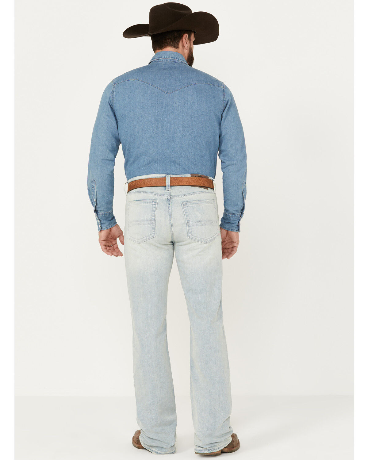 Image #3 - Cody James Men's Pioneer Light Wash Slim Bootcut Stretch Denim Jeans, Light Wash, hi-res