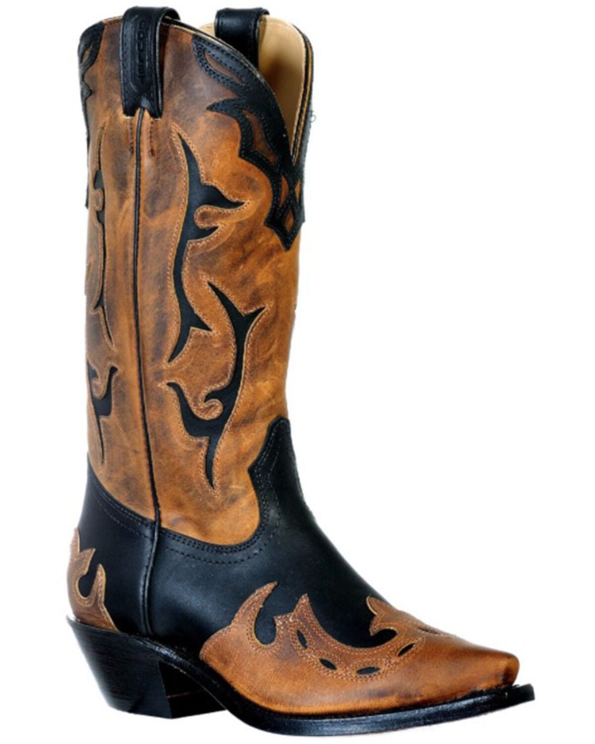 Image #1 - Boulet Women's HillBilly Golden Western Boots - Snip Toe, Black, hi-res