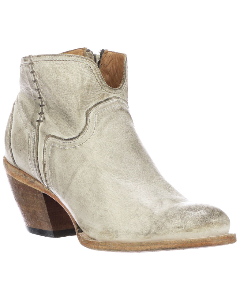 Lucchese Women's Ericka Fashion Booties - Round Toe, White, hi-res