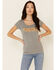 Image #1 - Idyllwind Women's Losing Charm Trustie Short Sleeve Graphic Tee, Heather Grey, hi-res