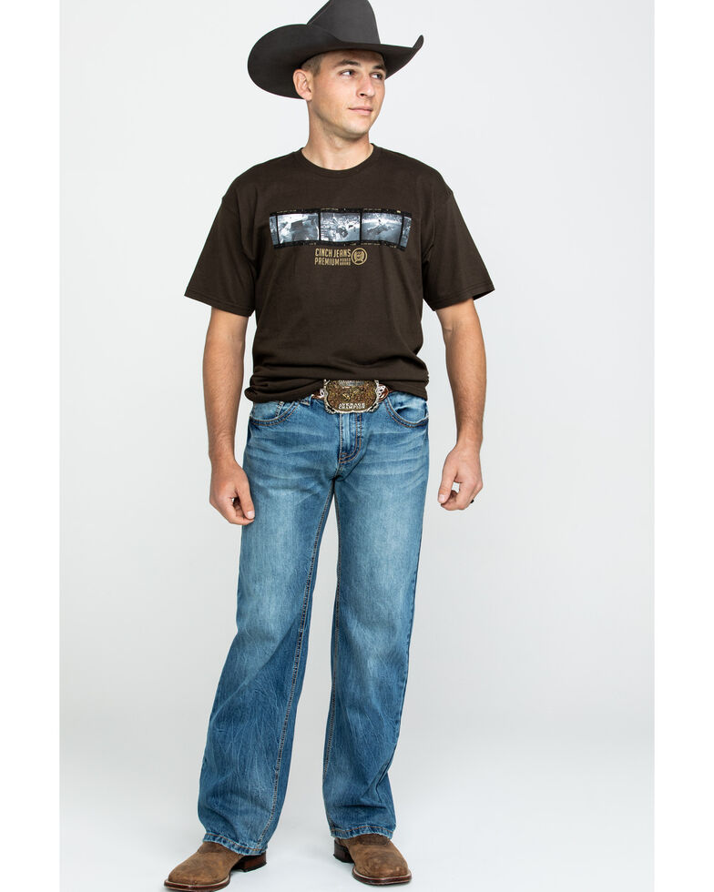 Rock & Roll Denim Men's Pistol Vintage Med Stretch Straight Jeans , Blue, hi-res