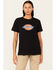 Image #1 - Dickies Women's Tri-Color Logo Short Sleeve Tee, Black, hi-res