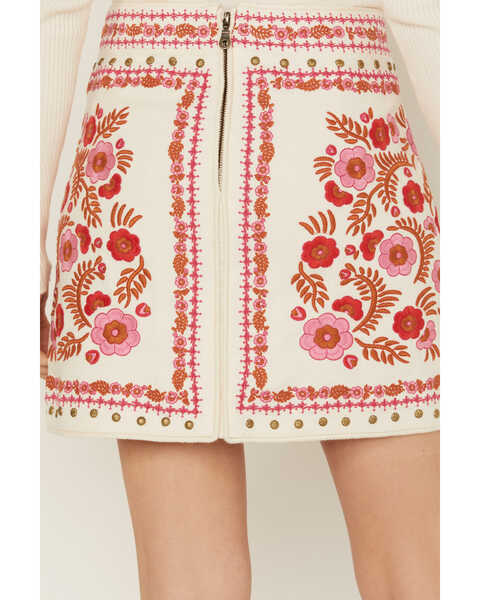 Image #4 - Spell Women's Remi Floral Embroidered Mini Skirt , , hi-res