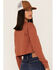 Image #4 - Shyanne Women's Eagle Graphic Cropped Sweatshirt, Chestnut, hi-res