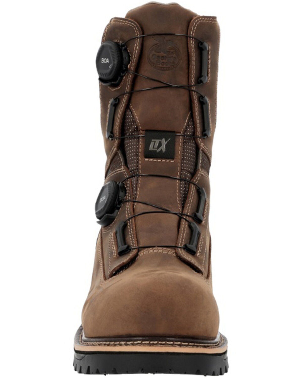 Image #4 - Georgia Men's 9" LTX Waterproof BOA Logger Work Boots - Composite Toe, Brown, hi-res