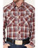 Image #3 - Wrangler Retro Men's Plaid Snap Western Shirt , Burgundy, hi-res