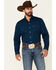 Image #1 - Cinch Men's Modern Fit Solid Navy Long Sleeve Button-Down Western Shirt , Blue, hi-res