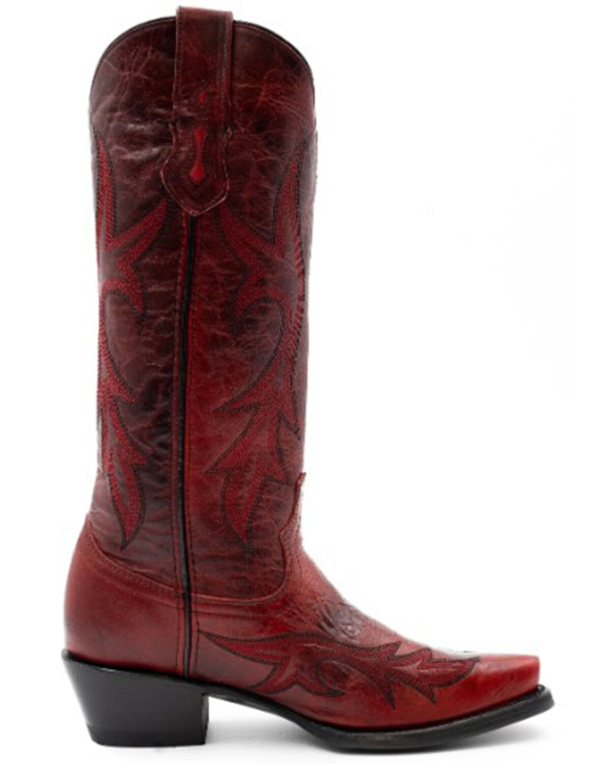 Image #2 - Ferrini Women's Scarlett Western Boots - Snip Toe, Red, hi-res