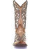 Image #4 - Corral Girls' Shiny Inlay Western Boots - Square Toe, Tan, hi-res