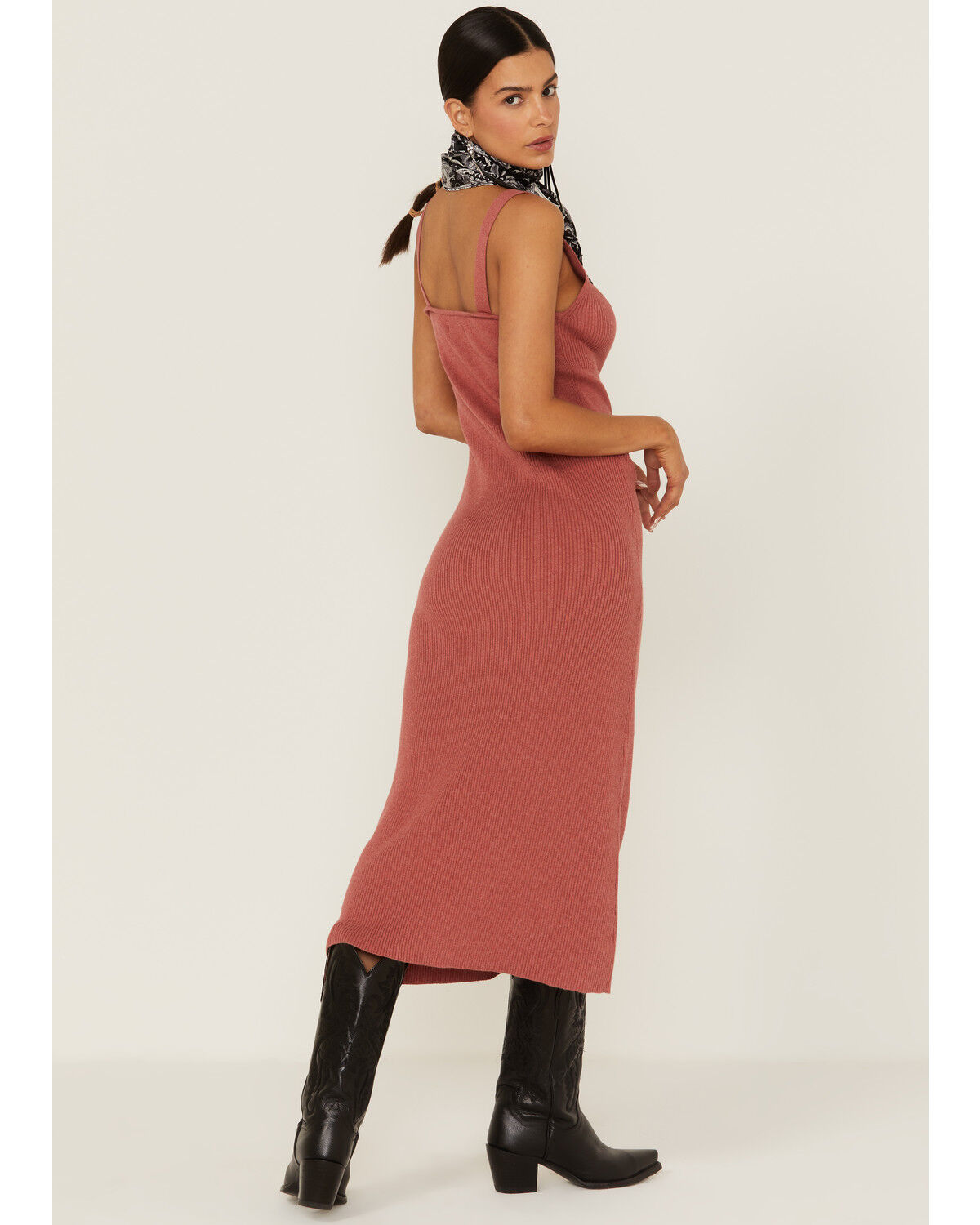 Image #4 - Tasha Polizzi Women's Helena Rib Knit Midi Dress, Grey, hi-res