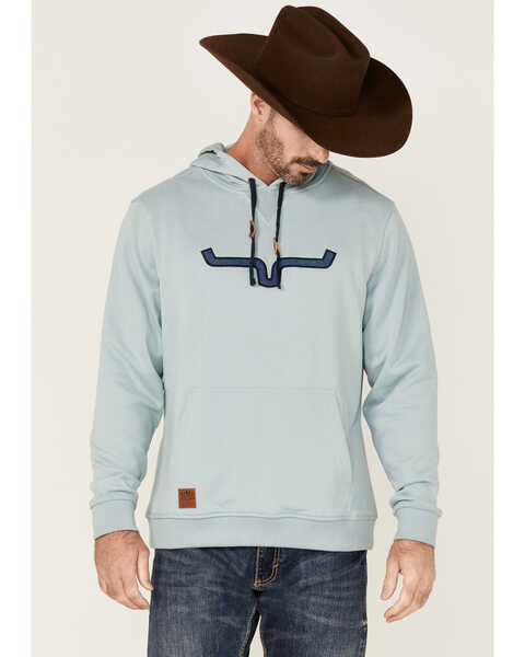 Kimes Ranch Men's TTL Beach Glass Logo Embroidered Hooded Sweatshirt , Light Blue, hi-res