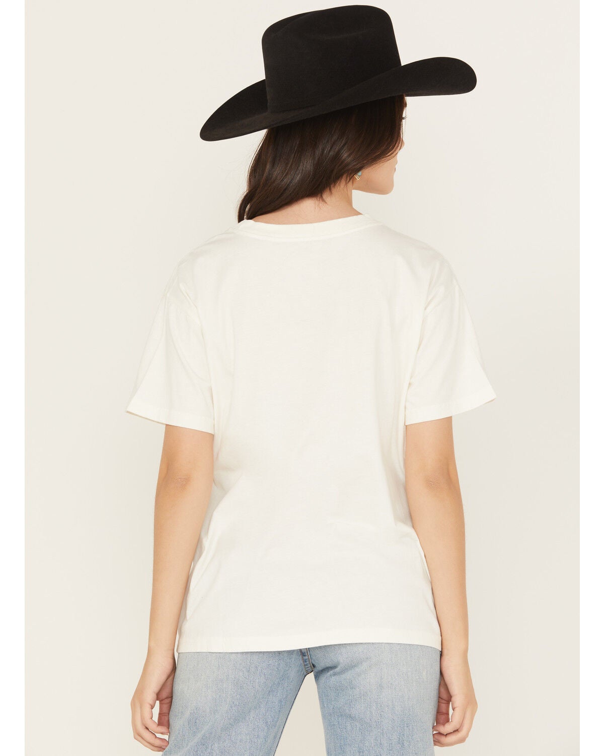Image #4 - Shyanne Women's Western Checkerboard Short Sleeve Graphic Tee, Ivory, hi-res