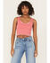 Image #1 - Fornia Women's Lace Trim Bralette, Pink, hi-res