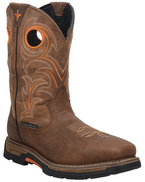 Image #1 - Dan Post Men's Storms Eye Waterproof Western Work Boots - Composite Toe , Brown, hi-res