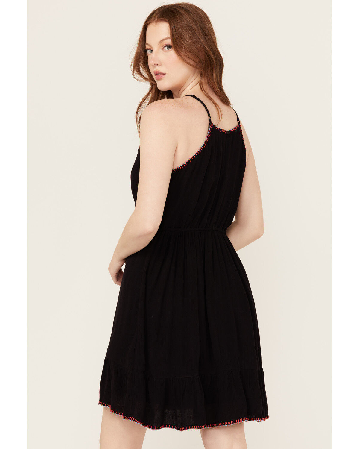 Image #4 - Idyllwind Women's Wolfeboro Embroidered And Beaded Halter Mini Dress, Black, hi-res