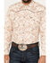 Image #3 - Cowboy Hardware Men's Paisley Print Long Sleeve Snap Western Shirt, Cream, hi-res